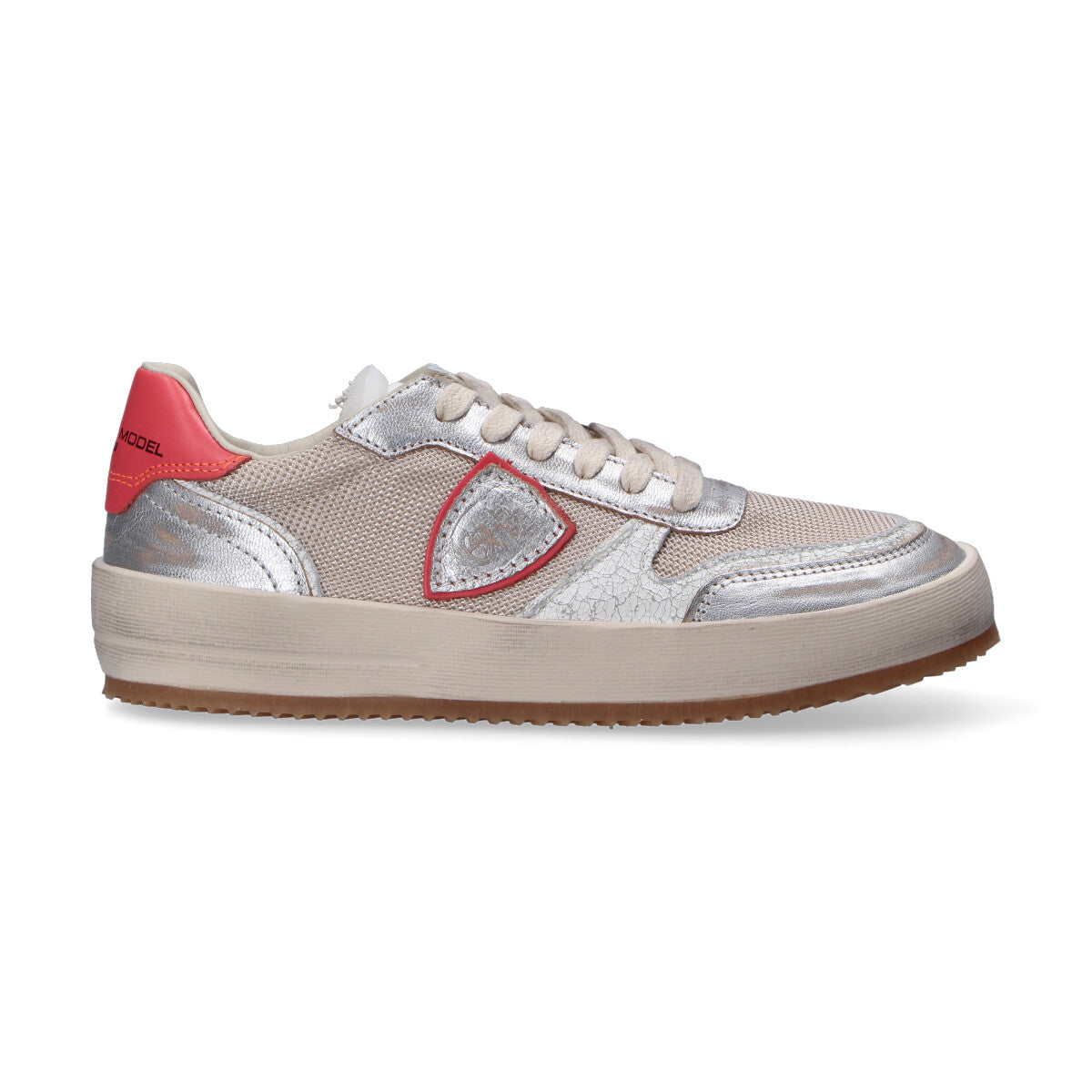 Philippe Model sneaker Nice corallo argento