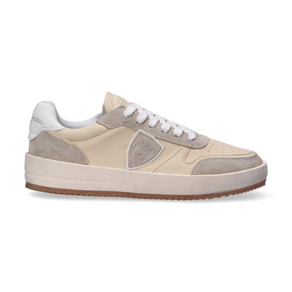 Philippe Model sneaker Nice pelle bianco beige