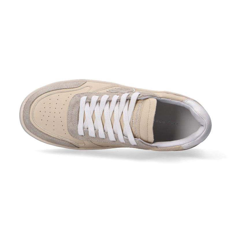 Philippe Model sneaker Nice pelle bianco beige