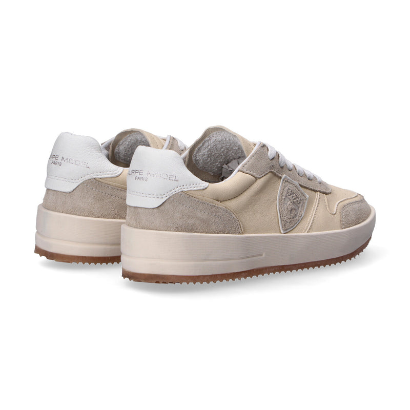 Philippe Model sneaker Nice pelle bianco beige