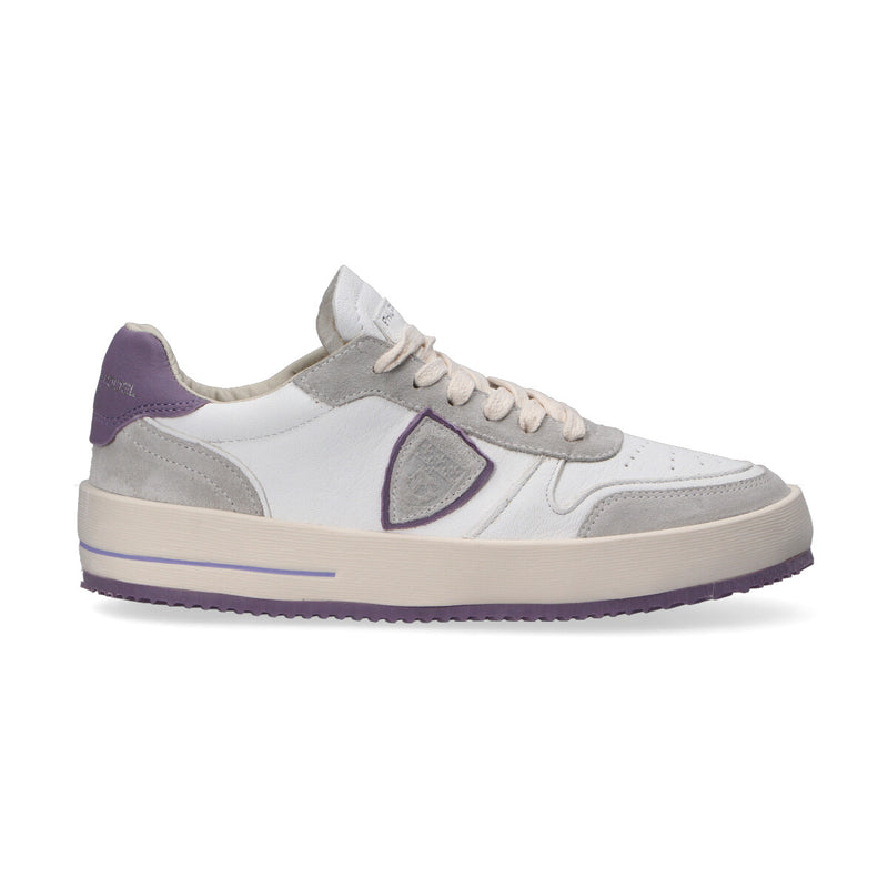 Philippe Model sneaker Nice pelle bianco lilla