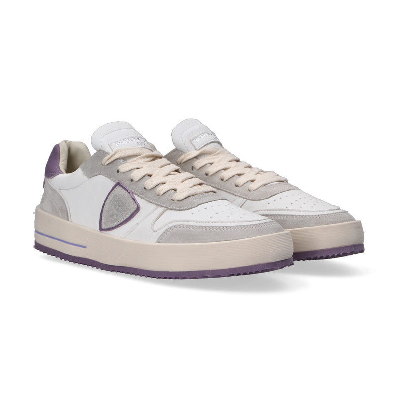 Philippe Model sneaker Nice pelle bianco lilla