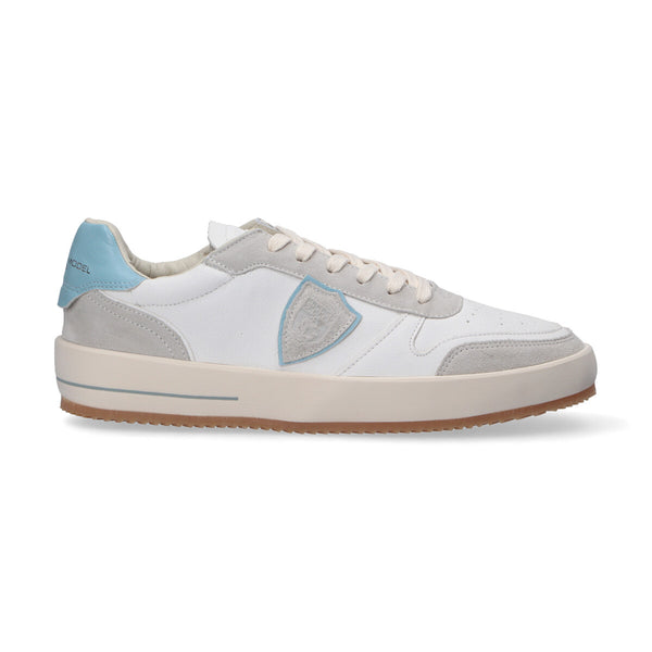 Philippe model sneaker nice pelle bianco celeste