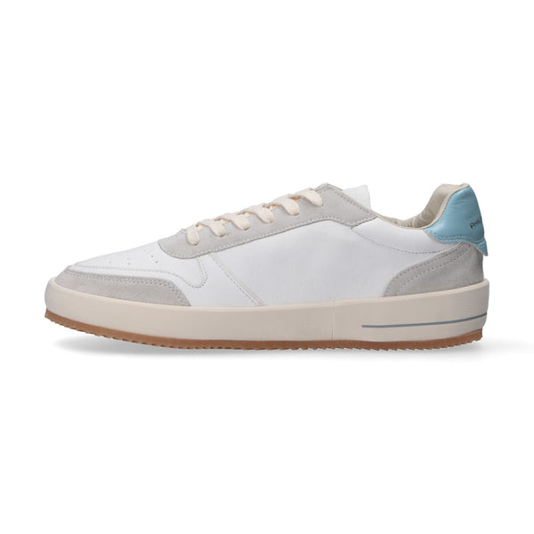 Philippe model sneaker nice pelle bianco celeste