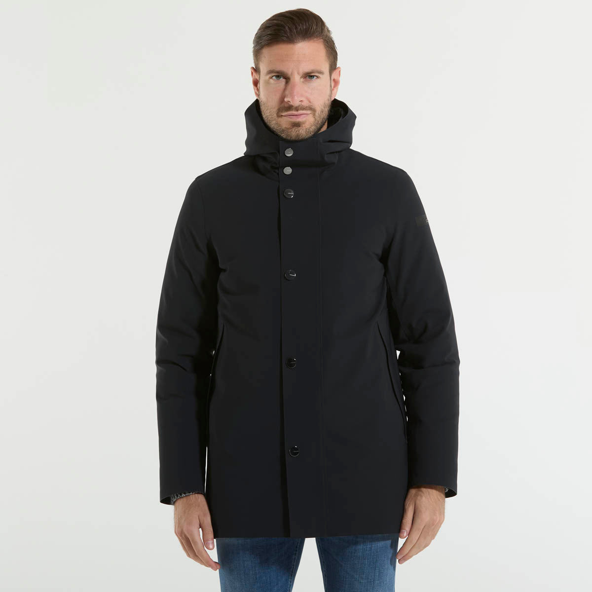 RRD parka in tessuto tecnico blu