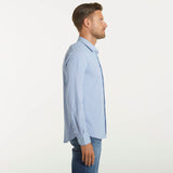 RRD camicia oxford jaquard fantasia azzurra