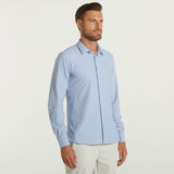 RRD camicia oxford jaquard a righe azzurra