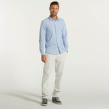 RRD camicia oxford jaquard a righe azzurra