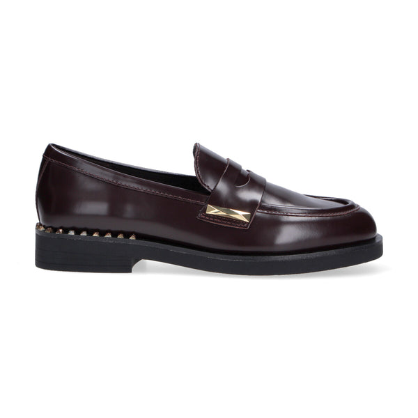 Ash mocassino Whisper Studs pelle bordeaux