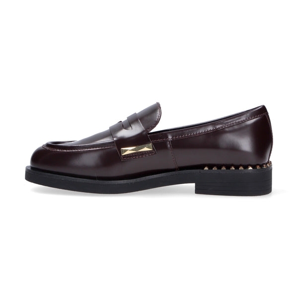 Ash mocassino Whisper Studs pelle bordeaux