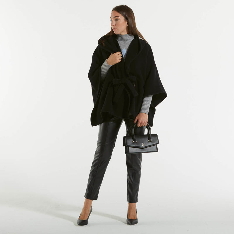 Dondup cappotto a poncho nero