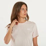 New Balance t-shirt donna logo tessuto rosa