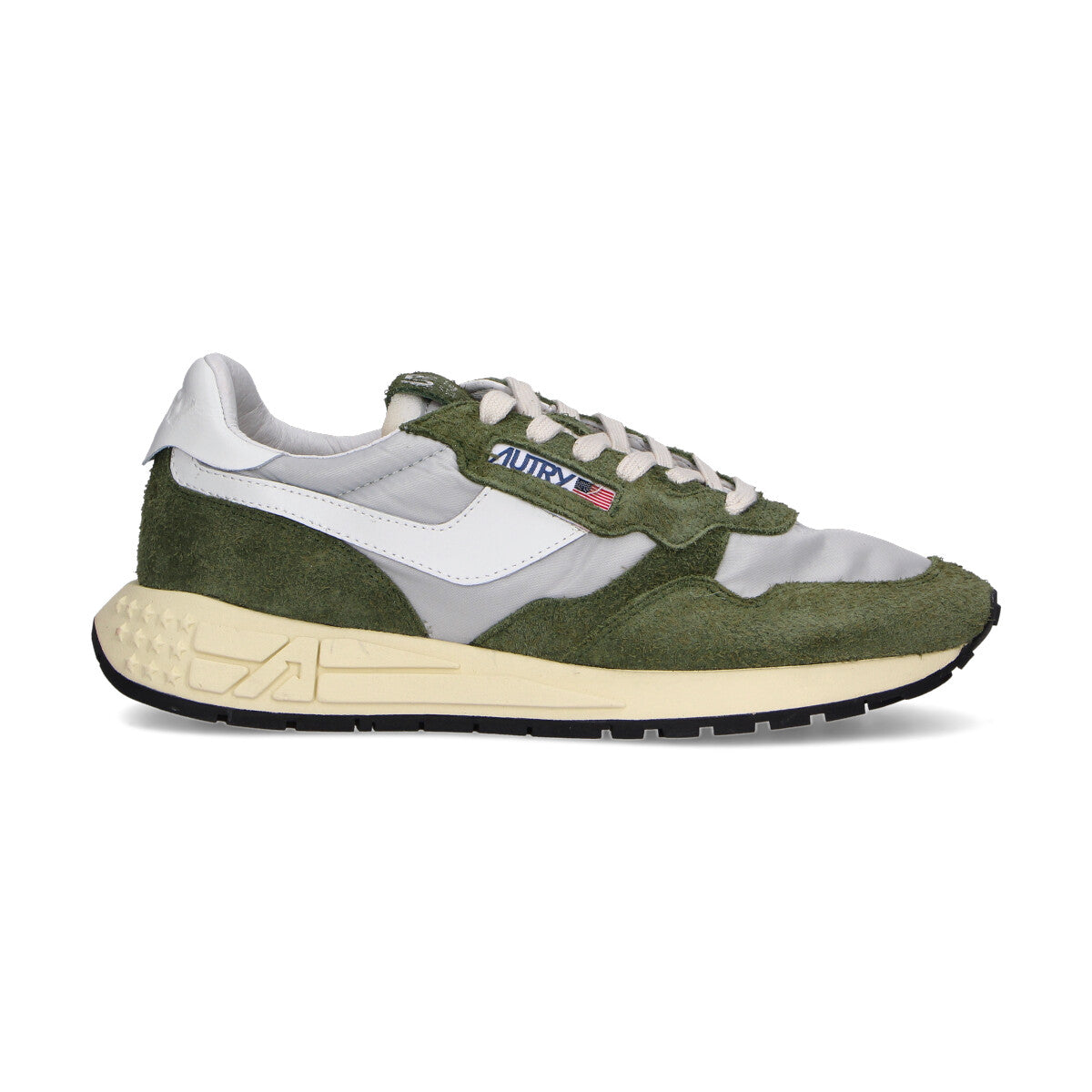 Autry Sneaker Reelwind Low camoscio nylon verde