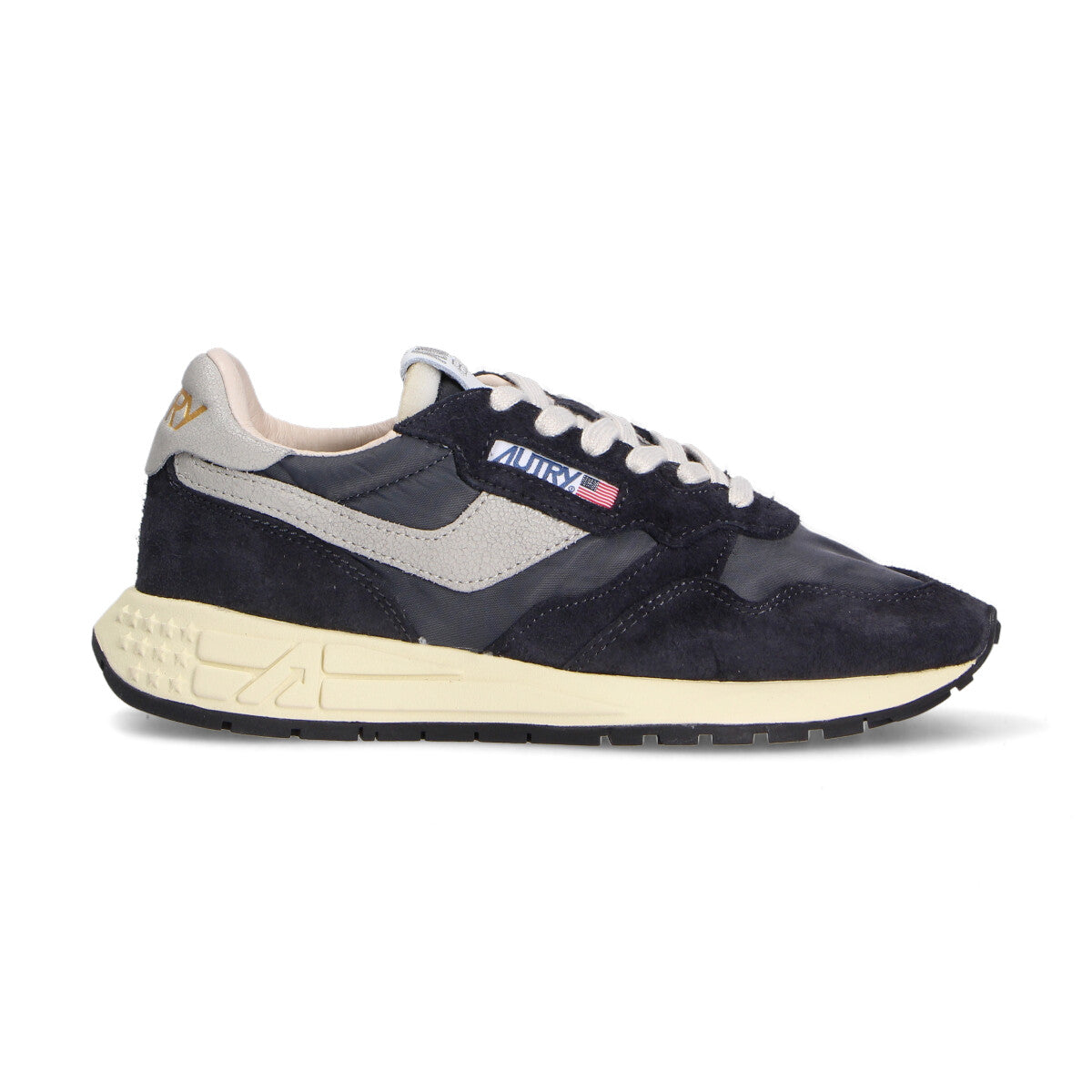 Autry Sneaker Reelwind Low camoscio nylon nera