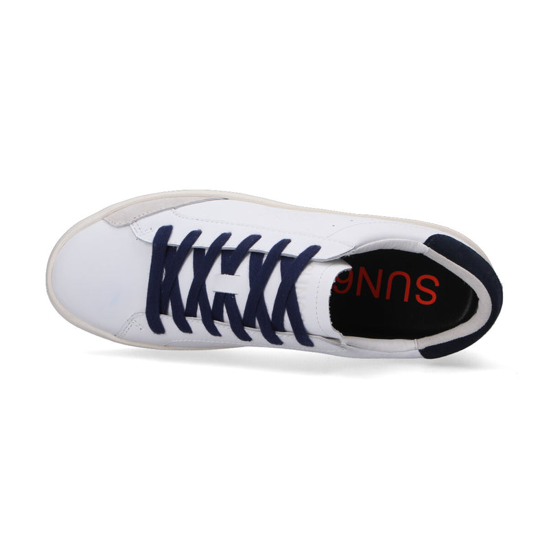 Sun68 sneaker street leather blu bianco