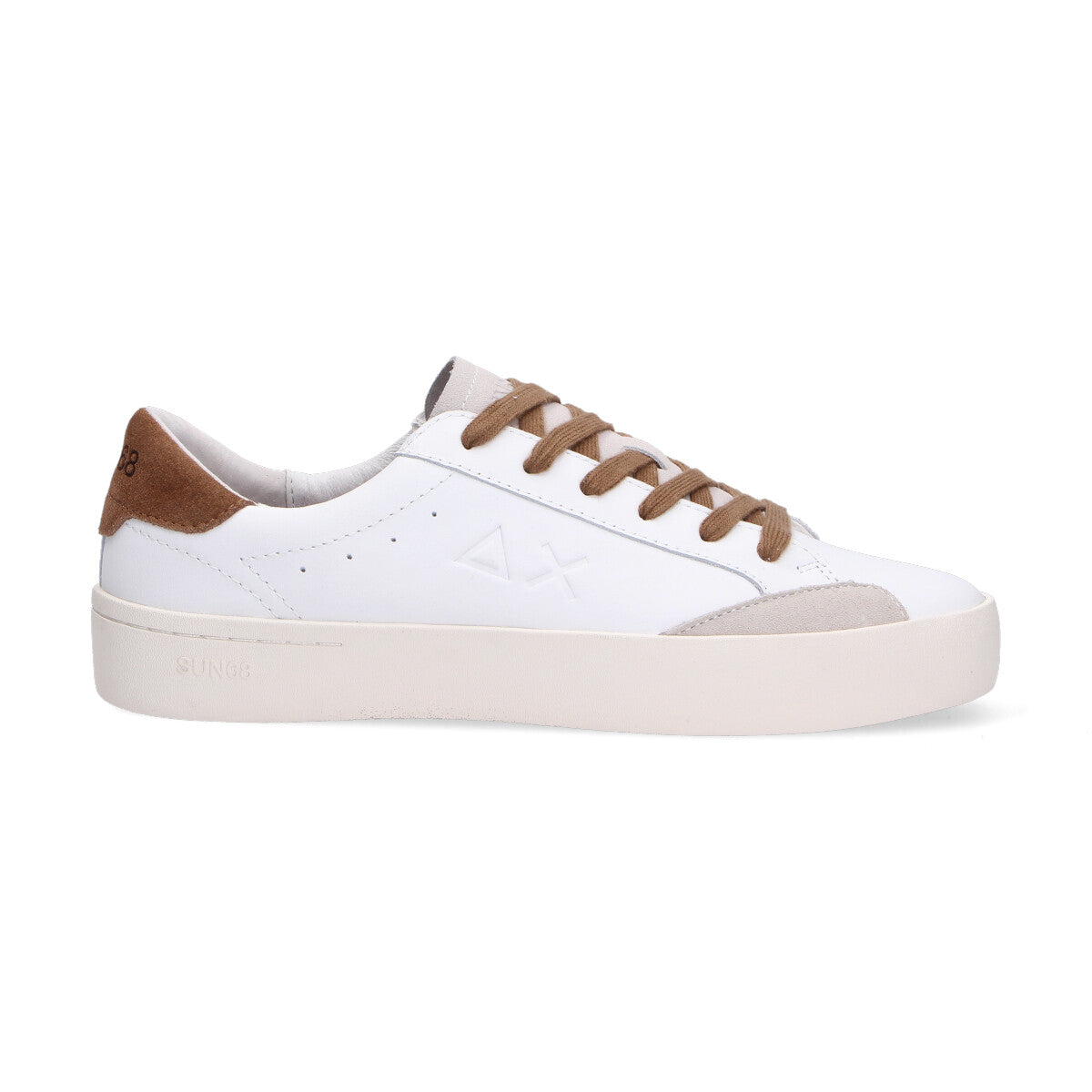 Sun68 sneaker street leather bianca beige