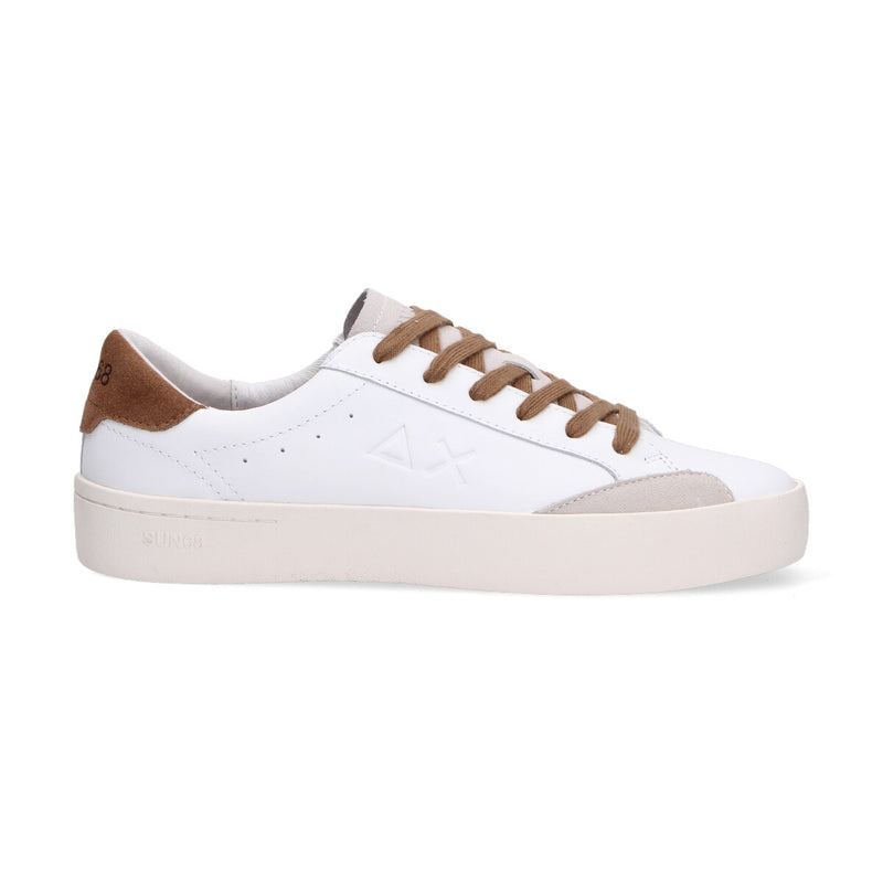 Sun68 sneaker street leather bianca beige