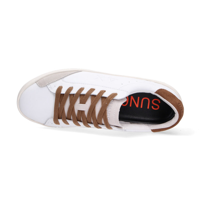 Sun68 sneaker street leather bianca beige