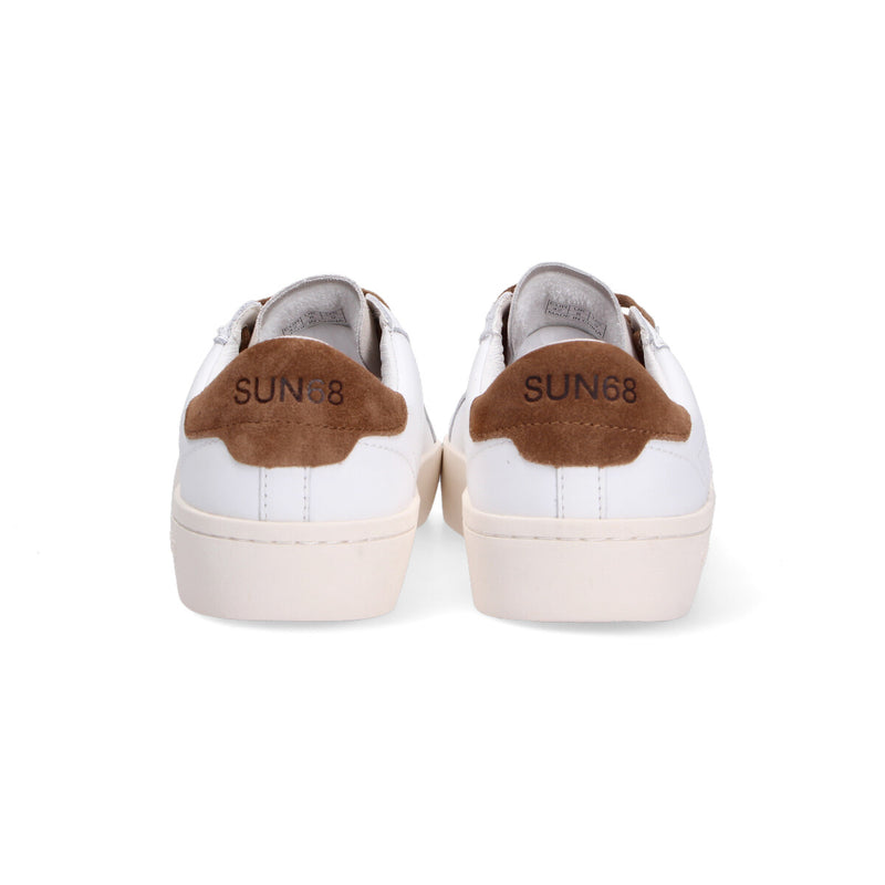 Sun68 sneaker street leather bianca beige