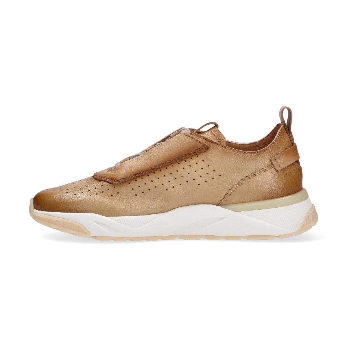 Sneaker Santoni low top beige traforata