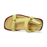 Elvio Zanon lime yellow leather sandal